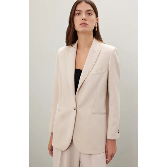 ba&sh Sylvana Off-white crepe Jacket Size L - Picture 1 of 10